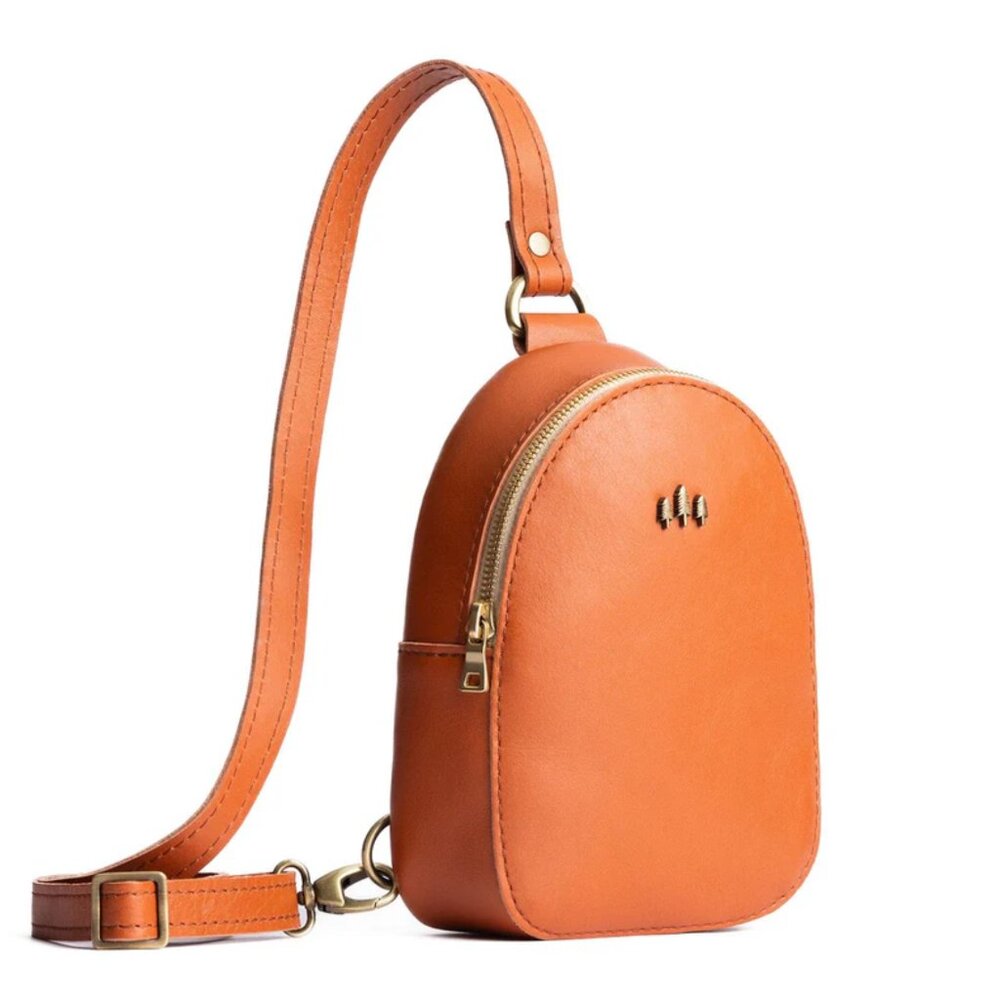 EUC Portland Leather 'Almost Perfect' Sydney Sling Bag Persimmon